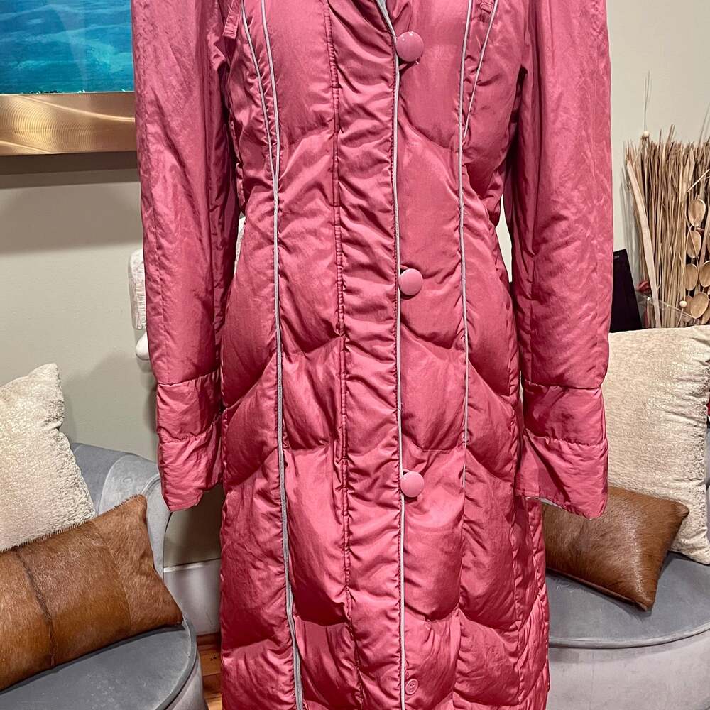 Vintage 1980's Mauve Down Filled Puffy Coat Large